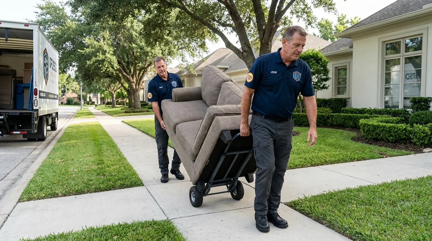 Local residential moving crew loading furniture in Whiteriver, AZ